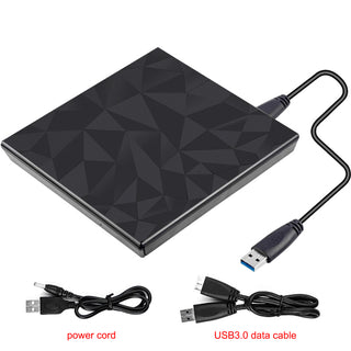 Slim External Cd Dvd Drive Usb3.0 Big Drill Face Writer Burner For Mac Laptop Pc