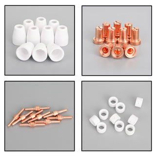 40Pcs Air Plasma Cutter Consumables Extend Fit For PT-31 LG-40 Torch CUT-40 50