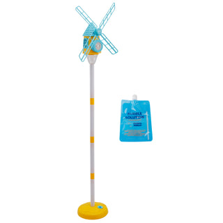 Windmill Bubble Machine Standing Bubble Blower With Light Outdoor Kid Toy Party