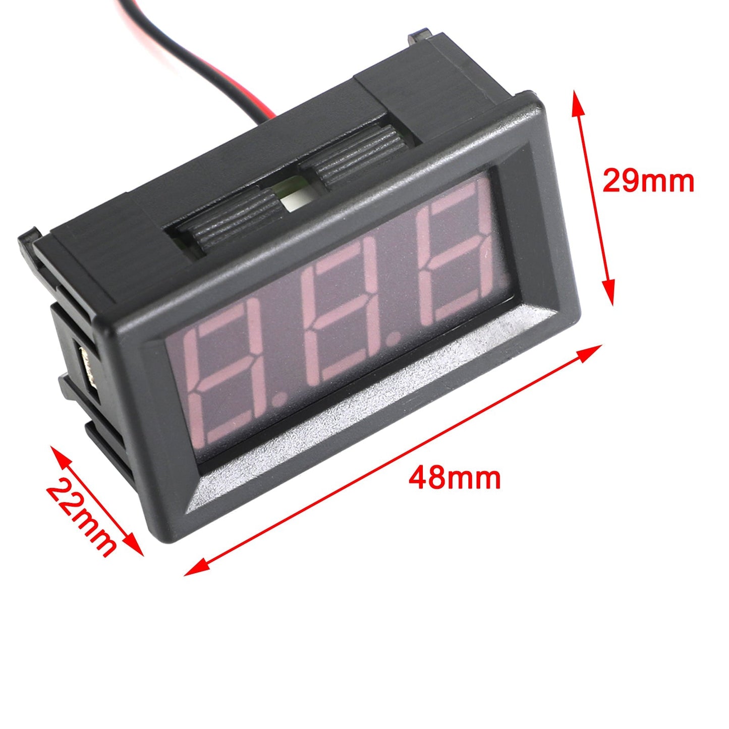 5Pcs Dc5-120V 0.56" 2 Wire Led Digital Display Panel Voltmeter Volt Tester Blue Generic