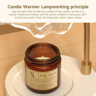Candle Warmer Lamp with Timer & Dimmable Light - Cozy Lantern for Home, Includes 2 Bulbs