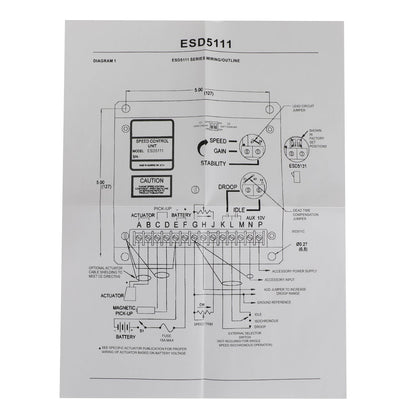 ESD5111 Electronic Engine Speed Controller Governor For Generator Genset Parts Generic