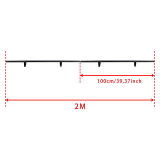 6.6FT Round Tube Rolling Library Sliding Ladder Hardware Kit with Brake