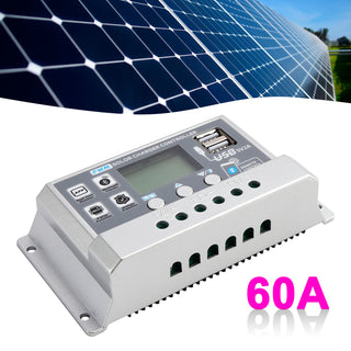 10A-60A PWM Solar Controller Display Current Solar Street Light Control 0V Start
