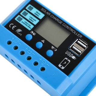 10A PWM Solar Charge Controller 12V 24V Regulator For 100W 200W 300W Solar Panel