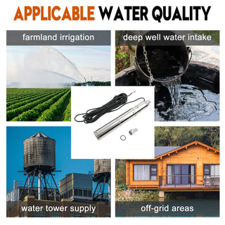 3” High-efficiency solar water pump Deep well solar water pump 24V
