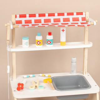 Kid Pretend Medical Clinic Stand Simulation Toy Set With 22 Accessories Ages 3+ US