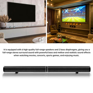 Detachable Surround Sound Bar Bluetooth 2 Speaker in 1 Subwoofer TV Home Theater