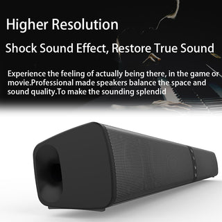 Portable Surround Sound Bar Bluetooth 2 Speaker in 1 Subwoofer TV Home Theater