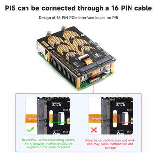 Raspberry Pi 5 PCIe Dual Channel M.2 Rotary Board Nvme Dual M.2 Hard Disk Read