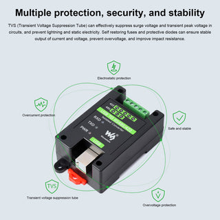 Isolated Converter USB to RS485/RS422 Protect Circuits Support Wall-Mounted Rail