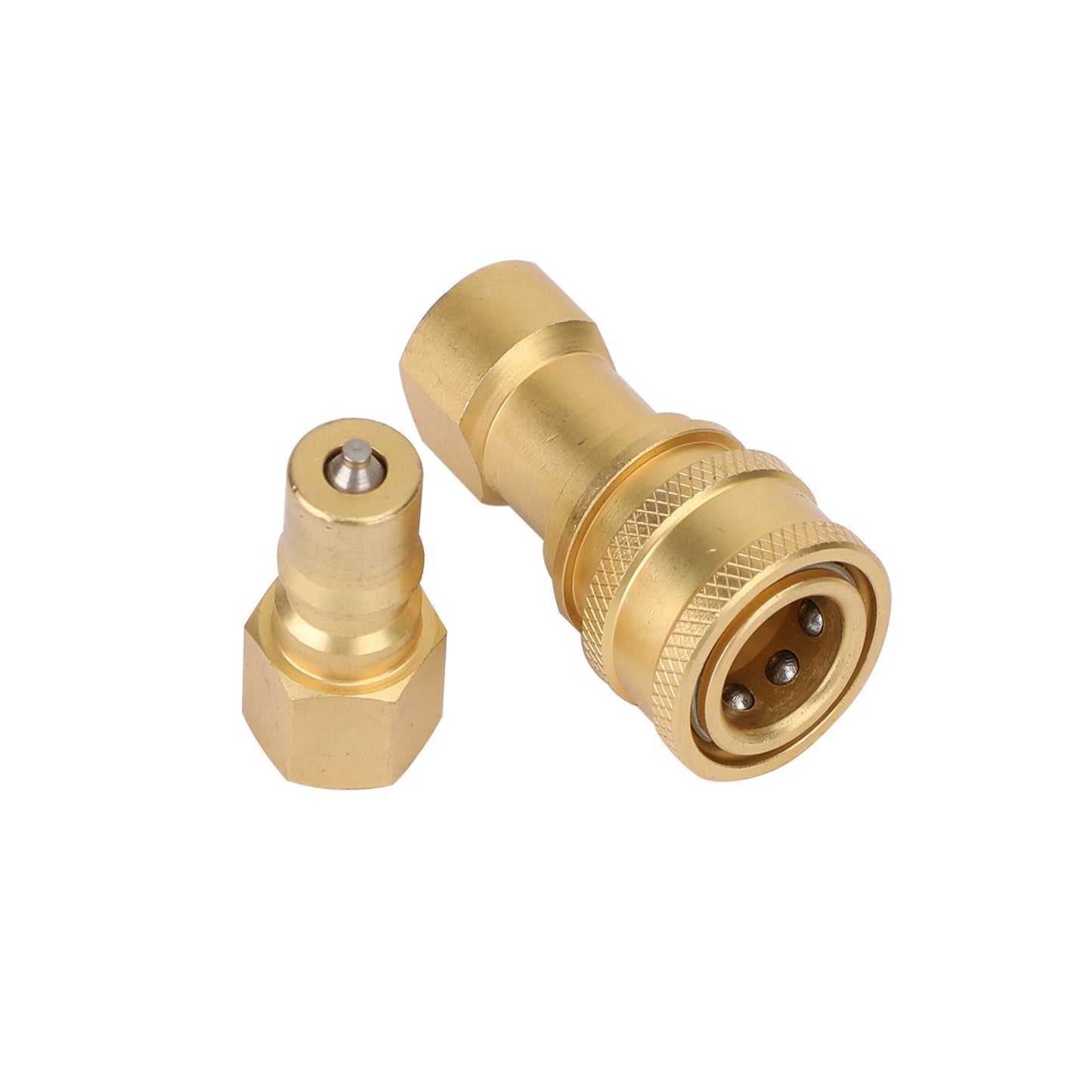 1 Sets 1/4" NPT ISO 7241-B Quick Disconnect Hydraulic Couplings/Couplers Brass Generic