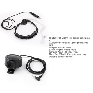 Adjustable Tactical Throat Mic 7.1mm Plug Headset + Free Combination PTT Wire
7.1mm Plug Adjustable Tactical Throat Mic Headset + Free Combination PTT Wire
Flexible Tactical Throat Mic 7.1mm Plug Headset + Free Combination PTT Wire