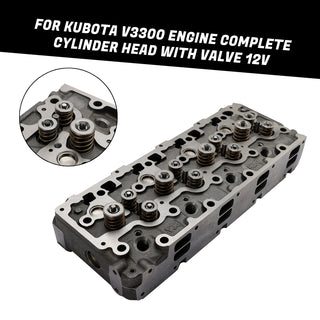 For Kubota V3300 V3300-DI Complete Cylinder Head With Valve Engine 12Valve