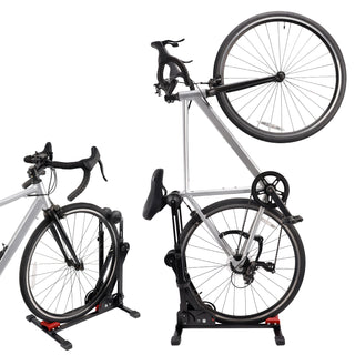 Folding Bike Parking Stand – Adjustable Storage Rack for 24"–29" Mountain, Road & Cruiser Bikes