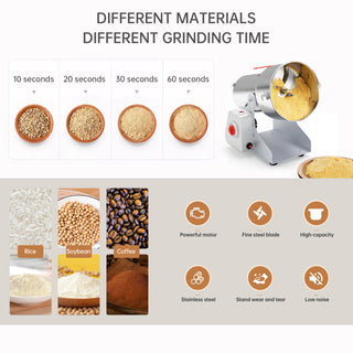 Topteng 700g 2400w Electric Grain Mill Grinder for Flour Wheat Grind Coffee Beans