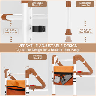 Bed Assist Rail w/ Non-Slip Handle & Storage Pouch Fits 350 LBS Bed Rails