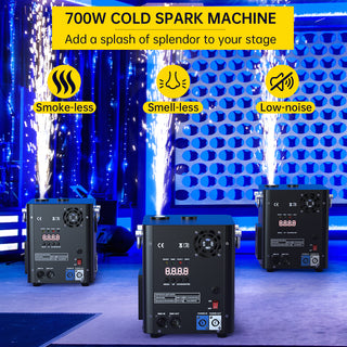 700W Large Cold Spark Firework Machine – DMX Stage DJ Event Party Effect with Remote Control
