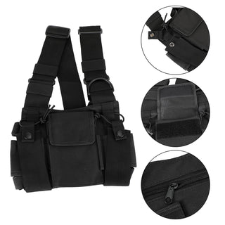 Universal Tactical Multifunctional Chest Harness Bag for Field Operations Radio