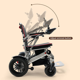 Topteng 3-Second Fold Power Wheelchair | Lightweight, 220 lb Capacity