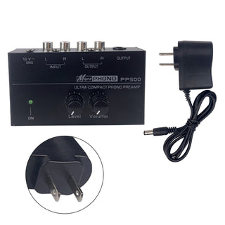 PP500 Phono Preamp Preamplifier Low Noise Sensitive 12V for LP Vinyl Turntable