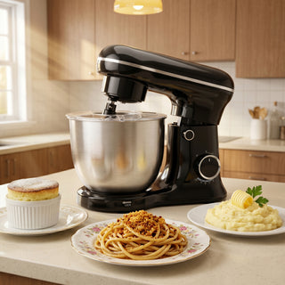 5.5Qt Stand Mixer 3-In-1 Kitchen Mixer with Flat Beater Balloon Whisk Electric dough mixers are suitable for home use. Dough Hook