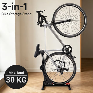 Folding Bike Parking Stand – Adjustable Storage Rack for 24"–29" Mountain, Road & Cruiser Bikes