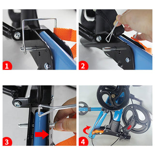 Topteng Lightweight Foldable Rollator Walker with Seat & Adjustable Height