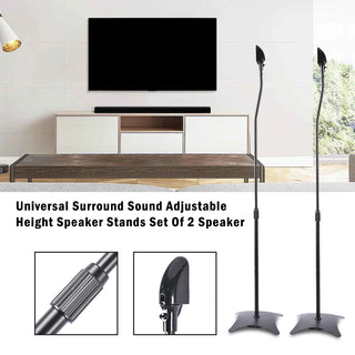 Universal Surround Sound Adjustable Height Speaker Stand Speaker Bracket 2PCS
