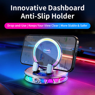 Colorful RGB Ambient Light Car Wireless Charging Bracket Holder Car Phone Mount