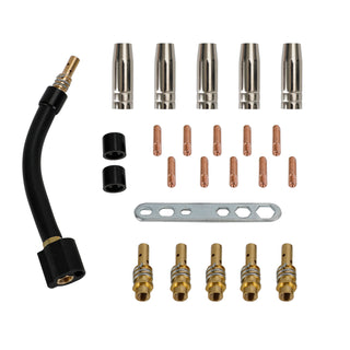 24Pcs MB-15AK MIG/MAG M6 Welding Torch Welder Contact Tips Holder Gas Nozzle