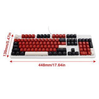 104Key Wired Mechanical Linear Switch Gaming Keyboard With Blue Switch RGB Light