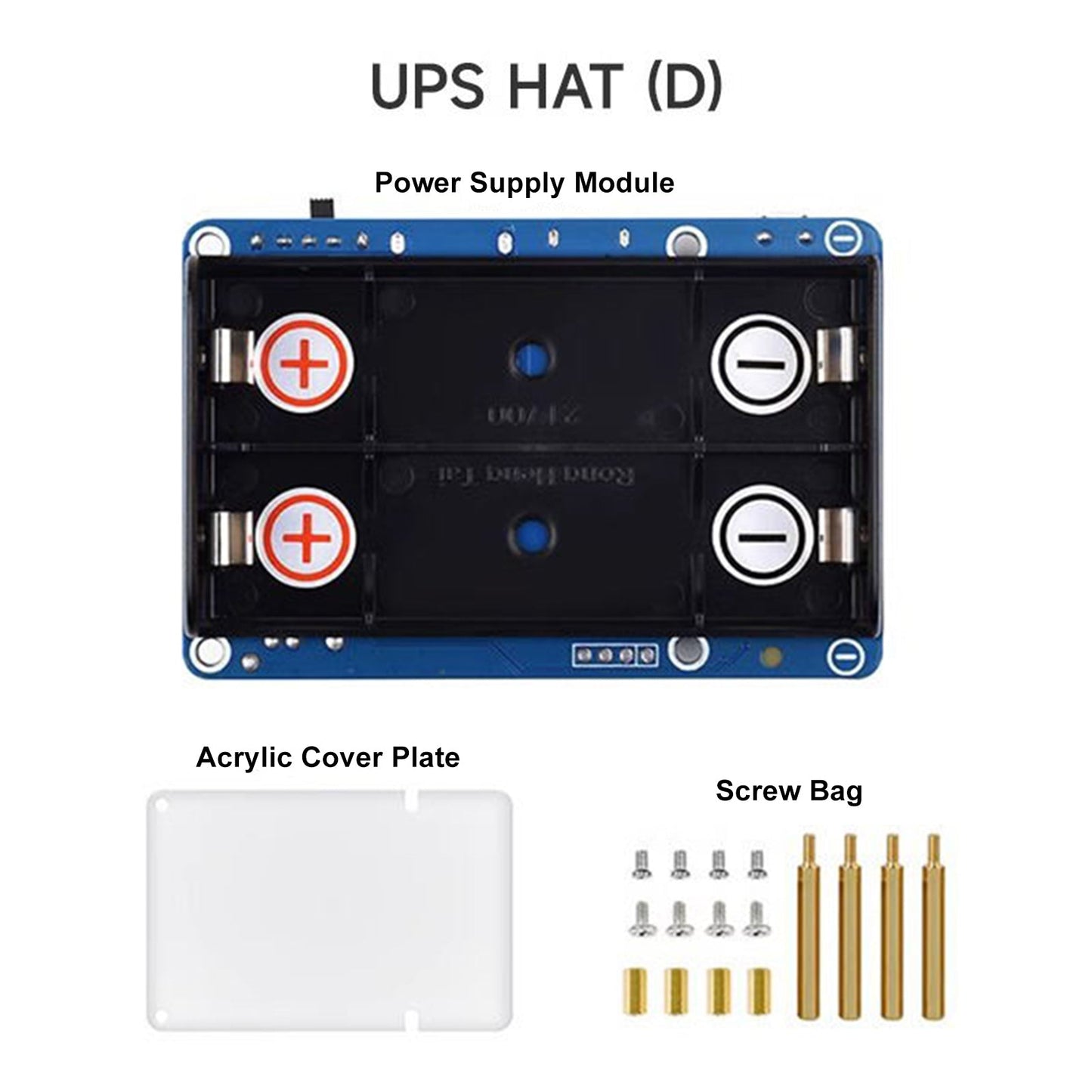 UPS HAT (D) Kit For Raspberry Pi 5V Uninterruptible Power Supply Module Generic