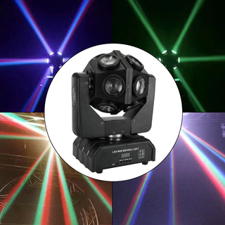 200W Moving Head 12 LED Rotating Beam Stage Light RGBW DJ Disco Party DMX US