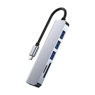 Type-c HUB For PC 6 in 1 Multi Splitter HD Output  Multifunctional USB 3.0 Dock