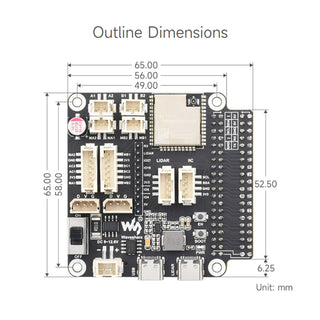 Robot Universal Driver Development Board ESP32-WROOM-32 Raspberry Pi Motherboard