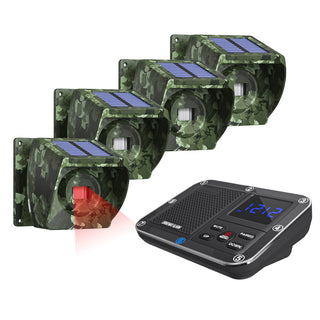 Solar Outdoor Powered Driveway Alarms Anti-Theft Wireless For Fish Pond Orchard