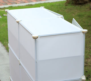 36 Pair Stackable Shoe Storage Cabinet Drawer Box Plastic Frame