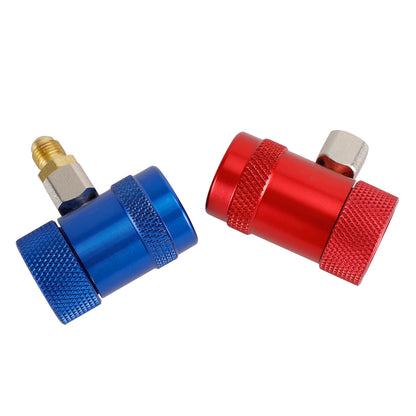 2Pcs 1/4" SAE Refrigerant Connector Air Conditioner Replacement Adapter