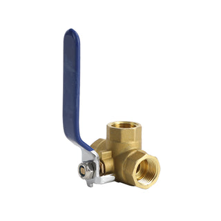 3-Way Ball Valve Female T Port Lever Handle G1/2" Made Of Forged Brass