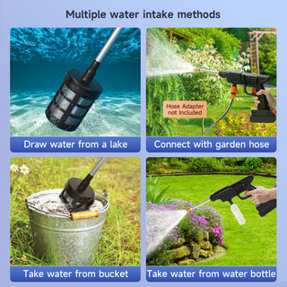 Cordless Portable Electric High Pressure Water Spray Gun Car Washer Cleaner Tool
