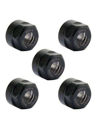 5Pcs ER16-A Type Collet Clamping Nut For ER CNC Milling Chuck Holder Lathe Black