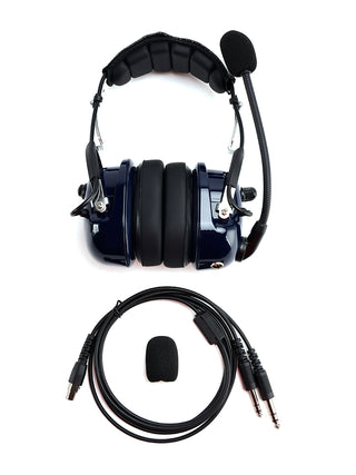 Pilot Noise-Cancelling Headset with 6.3/5.2mm GA Plugs Universal for Aircraft