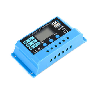 10A PWM Solar Charge Controller 12V 24V Regulator For 100W 200W 300W Solar Panel