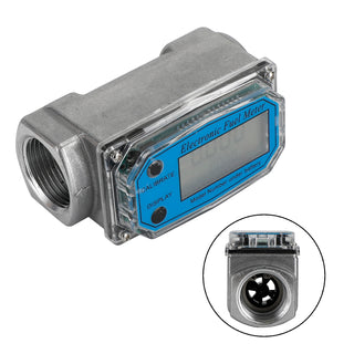 1" Digital Turbine Flow Meter LCD Display Flowmeter Flow Rate Of 10-100LPM