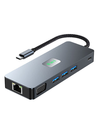 11 in 1 TYPE-CtoRJ45 Gigabit USB3.2 HDMI DP+SD/TF 3.5mm Audio VGA PD100W MacBook