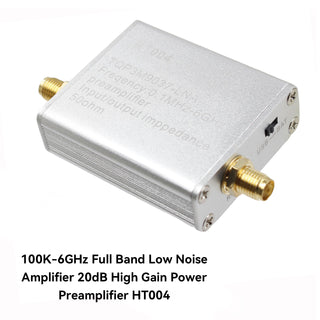 Full Band Low Noise Amplifier 20dB High Gain Power Preamplifier HT004 100K-6GHz