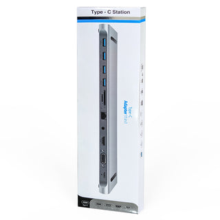 11 in 1 USB-C Type C HD PD 100W 4K USB 3.0 HD Adapter HUB Multi-function Dock