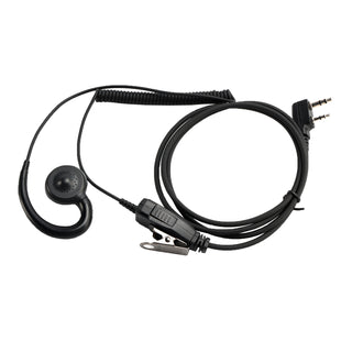 K-018 Small PTT-B6 Curve Hook Earhook Headset For TK-208 TH-D7 RPU416A KG-UVD1