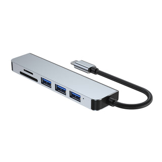 Type-c HUB For PC 6 in 1 Multi Splitter HD Output  Multifunctional USB 3.0 Dock